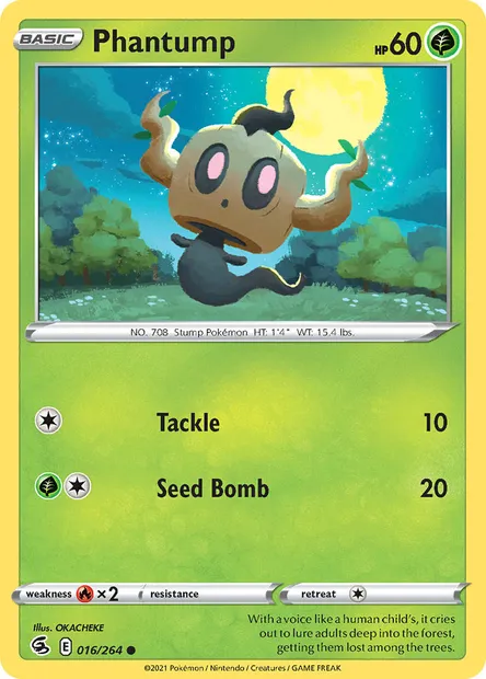 Phantump, Pokémon card FST 16 — Fusion Strike set