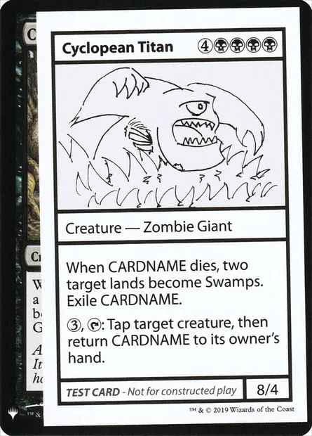 Cyclopean Titan, Magic card CMB1 40 — Mystery Booster Playtest Cards 2019 set