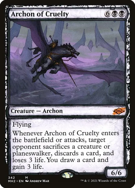 Archon of Cruelty, Magic card MH2 342 — Modern Horizons 2 set
