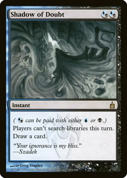Shadow of Doubt, Magic card RAV 253 — Ravnica: City of Guilds set