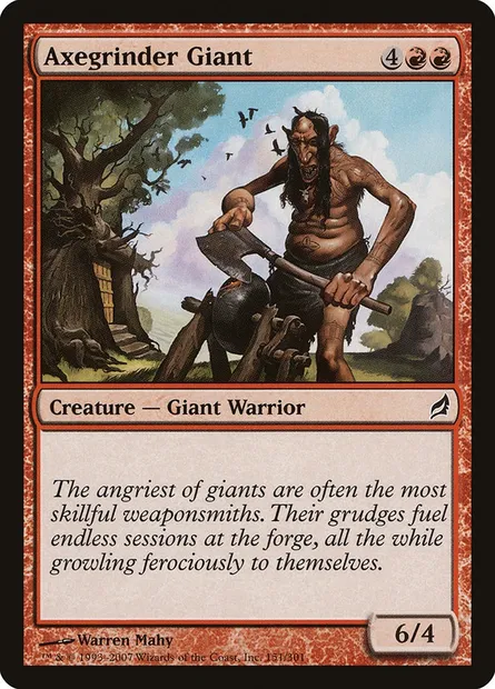 Axegrinder Giant, Magic card LRW 151 — Lorwyn set