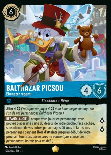 Balthazar Picsou - Ebenezer repenti, carte Disney Lorcana CH11-152 — extension Givresort