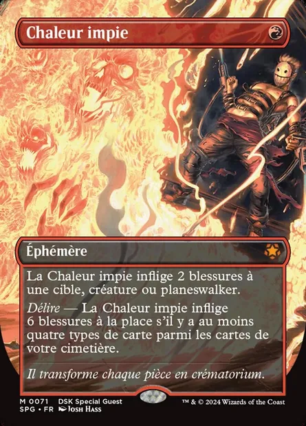 Chaleur impie, carte Magic SPG 71 — extension Special Guests