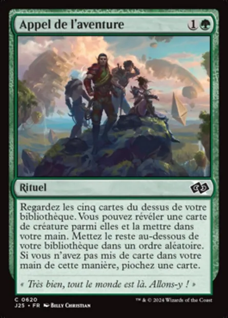 Appel de l'aventure, carte Magic J25 620 — extension Foundations Jumpstart