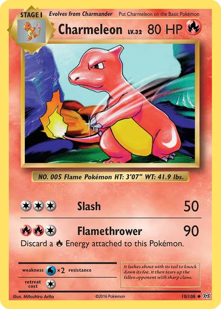 Charmeleon, Pokémon card EVO 10 — Evolutions set