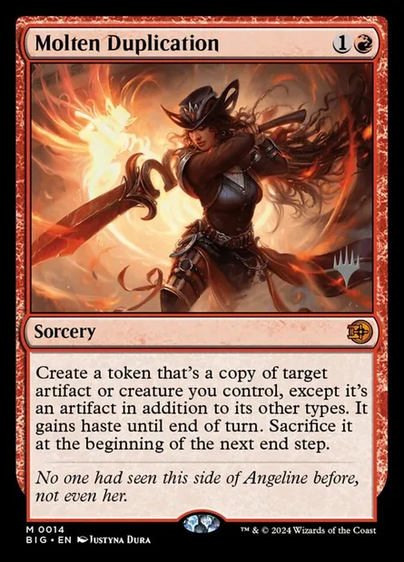 Molten Duplication, Magic card PBIG 14p — The Big Score Promos set