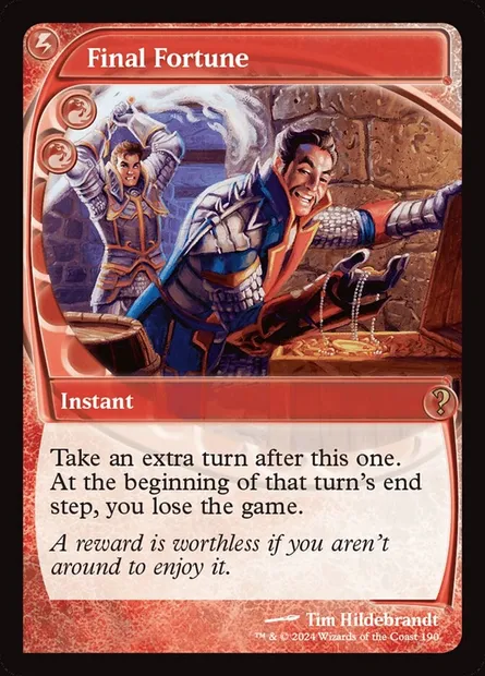Final Fortune, Magic card MB2 190 — Mystery Booster 2 set
