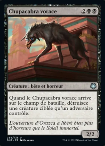 Chupacabra vorace, carte Magic GN3 59 — extension Game Night: Free-for-All