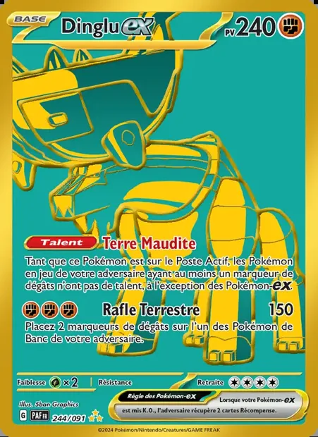 Dinglu-ex, carte Pokémon PAF 244 — extension Destinées de Paldea