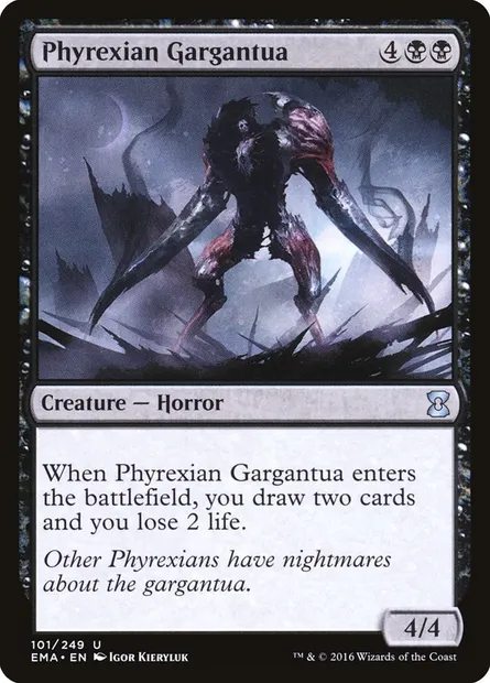 Gargantua phyrexian, carte Magic EMA 101 — extension Eternal Masters