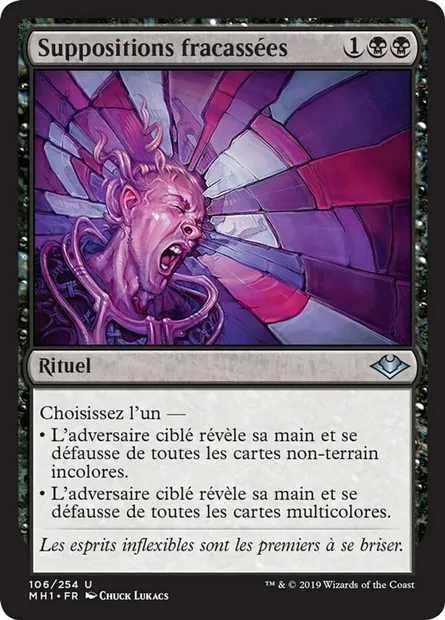 Suppositions fracassées, carte Magic MH1 106 — extension Horizons du Modern