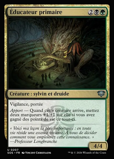 Éducateur primaire, carte Magic SOS 207 — extension Secrets of Strixhaven