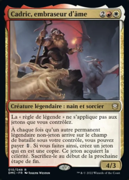 Cadric, embraseur d'âme, carte Magic DMC 10 — extension Dominaria United Commander
