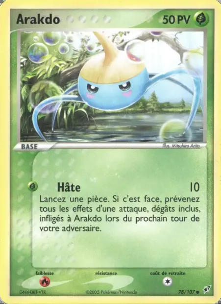 Arakdo, carte Pokémon DX 78 — extension EX Deoxys