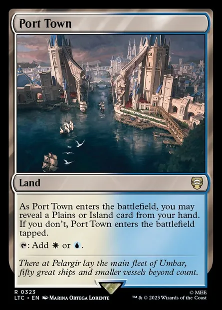 Port Town, Magic card LTC 323 — Tales of Middle-earth Commander set