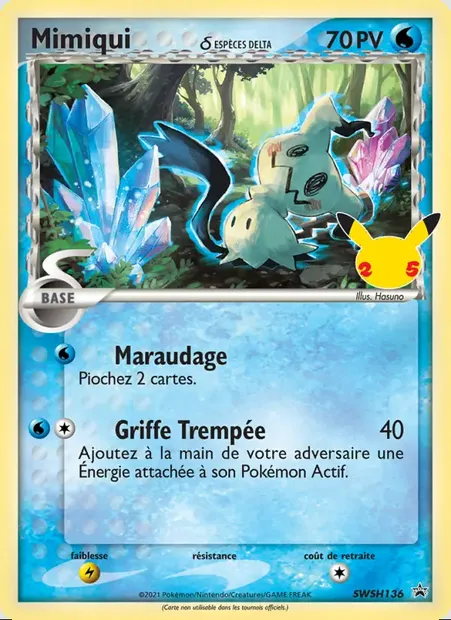 Mimiqui, carte Pokémon SWSH 136 — extension Promo SWSH