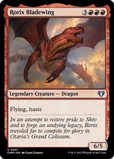 Rorix Bladewing, Magic card CMM 251 — Commander Masters set