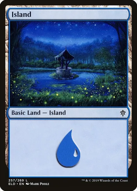 Island, Magic card ELD 257 — Throne of Eldraine set