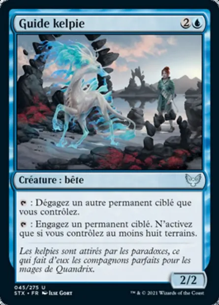 Guide kelpie, carte Magic STX 45 — extension Strixhaven: l'Académie des Mages