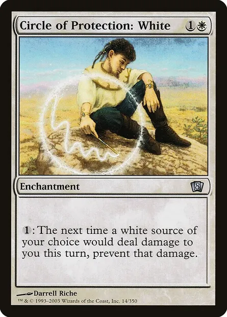 Circle of Protection: White, Magic card 8ED 14★ — Eighth Edition set