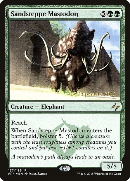 Sandsteppe Mastodon, Magic card PFRF 137s — Fate Reforged Promos set