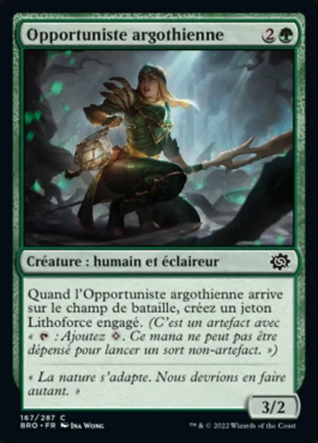 Opportuniste argothienne, carte Magic BRO 167 — extension La Guerre Fratricide