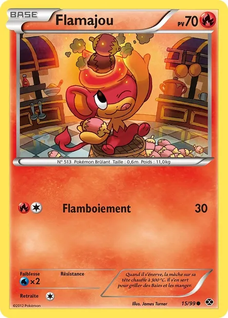 Flamajou, carte Pokémon NXD 15 — extension Destinées Futures