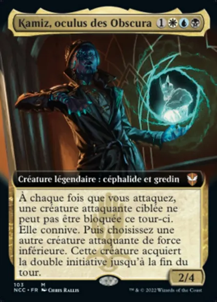 Kamiz, oculus des Obscura, carte Magic NCC 103 — extension New Capenna Commander