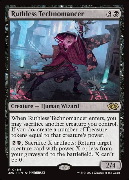 Ruthless Technomancer, Magic card J25 484 — Foundations Jumpstart set