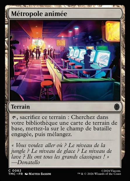 Métropole animée, carte Magic TMC 82 — extension Teenage Mutant Ninja Turtles Eternal