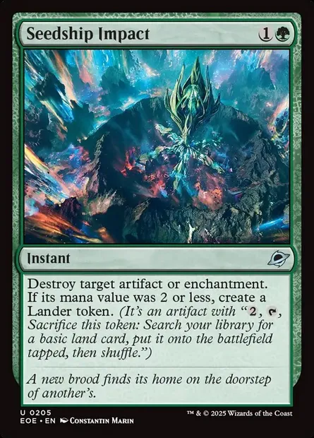 Seedship Impact, Magic card EOE 205 — Edge of Eternities set