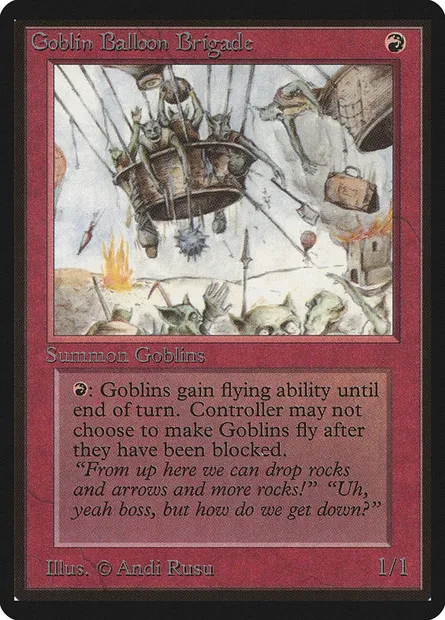 Goblin Balloon Brigade, Magic card LEB 154 — Limited Edition Beta set