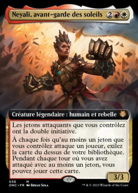 Neyali, avant-garde des soleils, carte Magic ONC 38 — extension Phyrexia: All Will Be One Commander