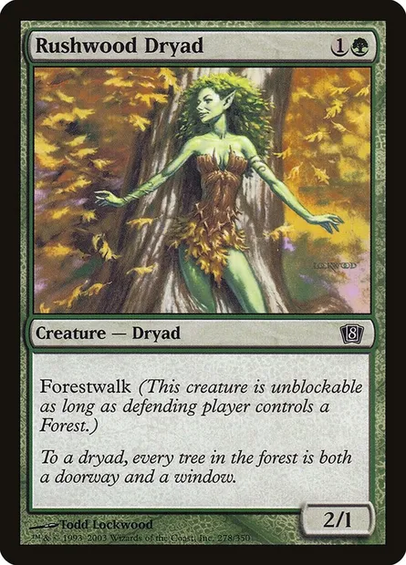 Rushwood Dryad, Magic card 8ED 278★ — Eighth Edition set