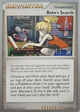 Bebe's Search, Pokémon card WCD09 089-3 — World Championship Decks 2009 set