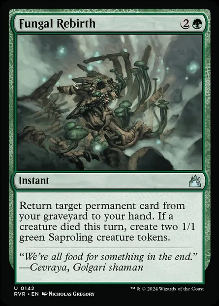 Fungal Rebirth, Magic card RVR 142 — Ravnica Remastered set