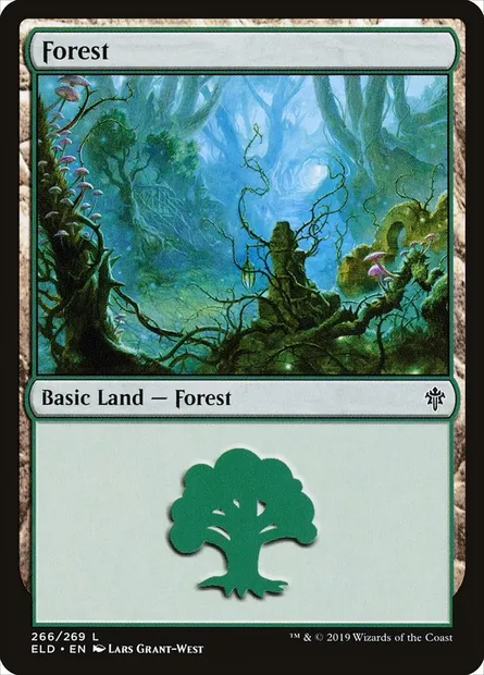 Forest, Magic card ELD 266 — Throne of Eldraine set