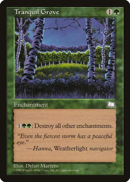 Tranquil Grove, Magic card WTH 142 — Weatherlight set