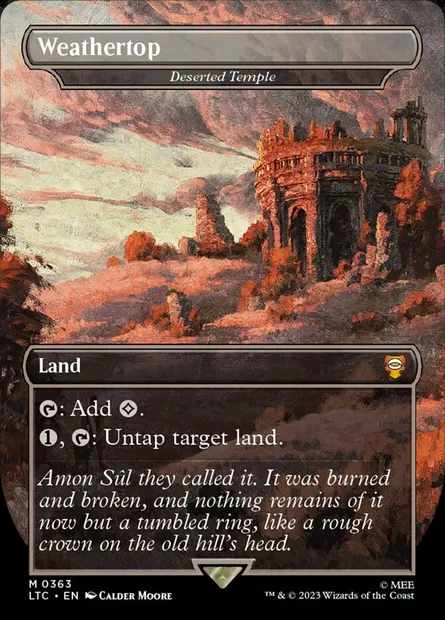 Temple déserté, carte Magic LTC 363 — extension Tales of Middle-earth Commander