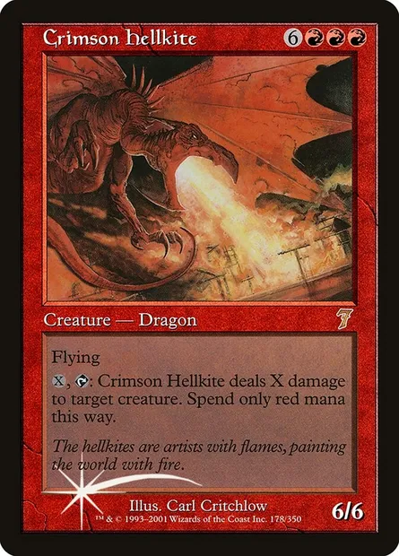 Escouflenfer pourpre, carte Magic 7ED 178★ — extension Septième Edition
