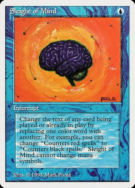 Tricherie mentale, carte Magic SUM 81 — extension Summer Magic / Edgar