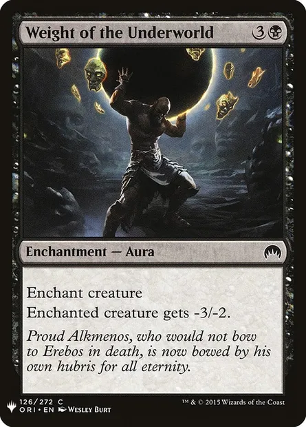 Weight of the Underworld, Magic card PLST ORI-126 — The List set