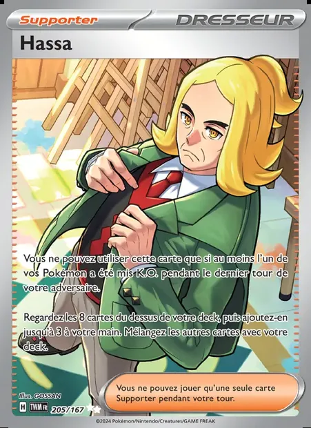 Hassa, carte Pokémon TWM 205 — extension Mascarade Crépusculaire
