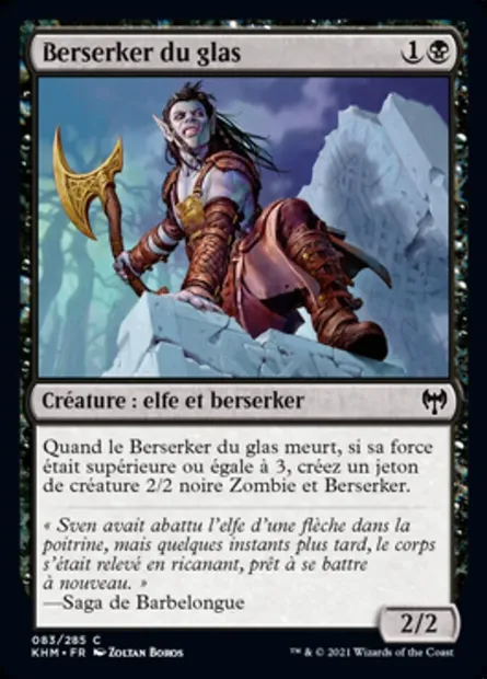 Berserker du glas, carte Magic KHM 83 — extension Kaldheim