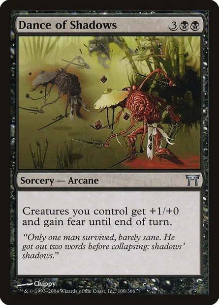 Danse des ombres, carte Magic CHK 108 — extension Guerriers de Kamigawa