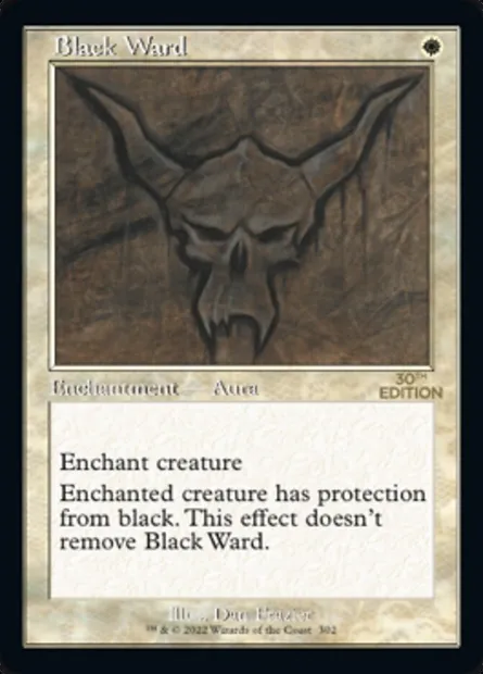 Black Ward, Magic card 30A 302 — 30th Anniversary Edition set