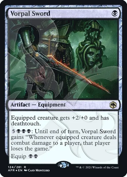 Épée vorpale, carte Magic PAFR 124a — extension Adventures in the Forgotten Realms Promos