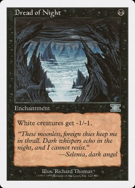 Effroi de la nuit, carte Magic 6ED 122 — extension Classic Sixth Edition