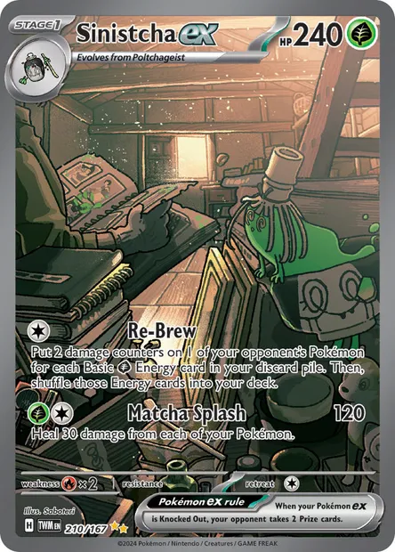 Sinistcha ex, Pokémon card TWM 210 — Twilight Masquerade set