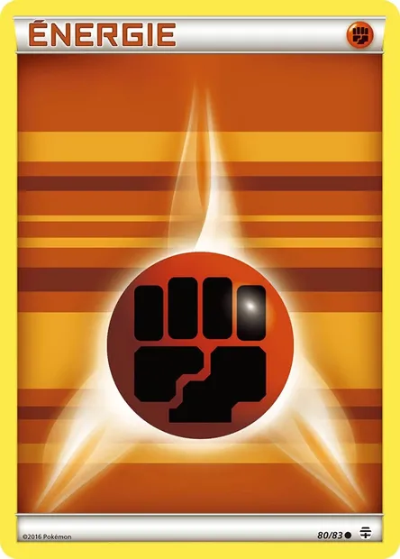 Énergie Fighting de base, carte Pokémon GEN 80 — extension Générations